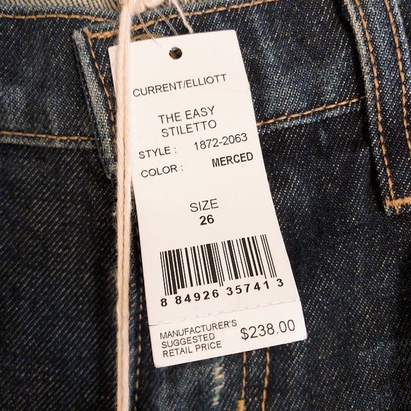 NEW Current/Elliot The Easy Stiletto jeans size 26 - Picture 8 of 8